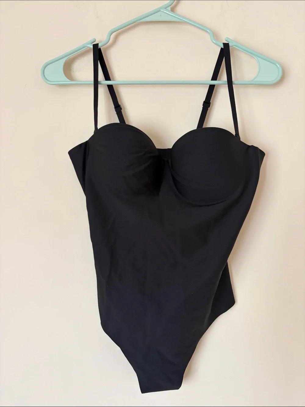 Skims molded underwire bodysuit black